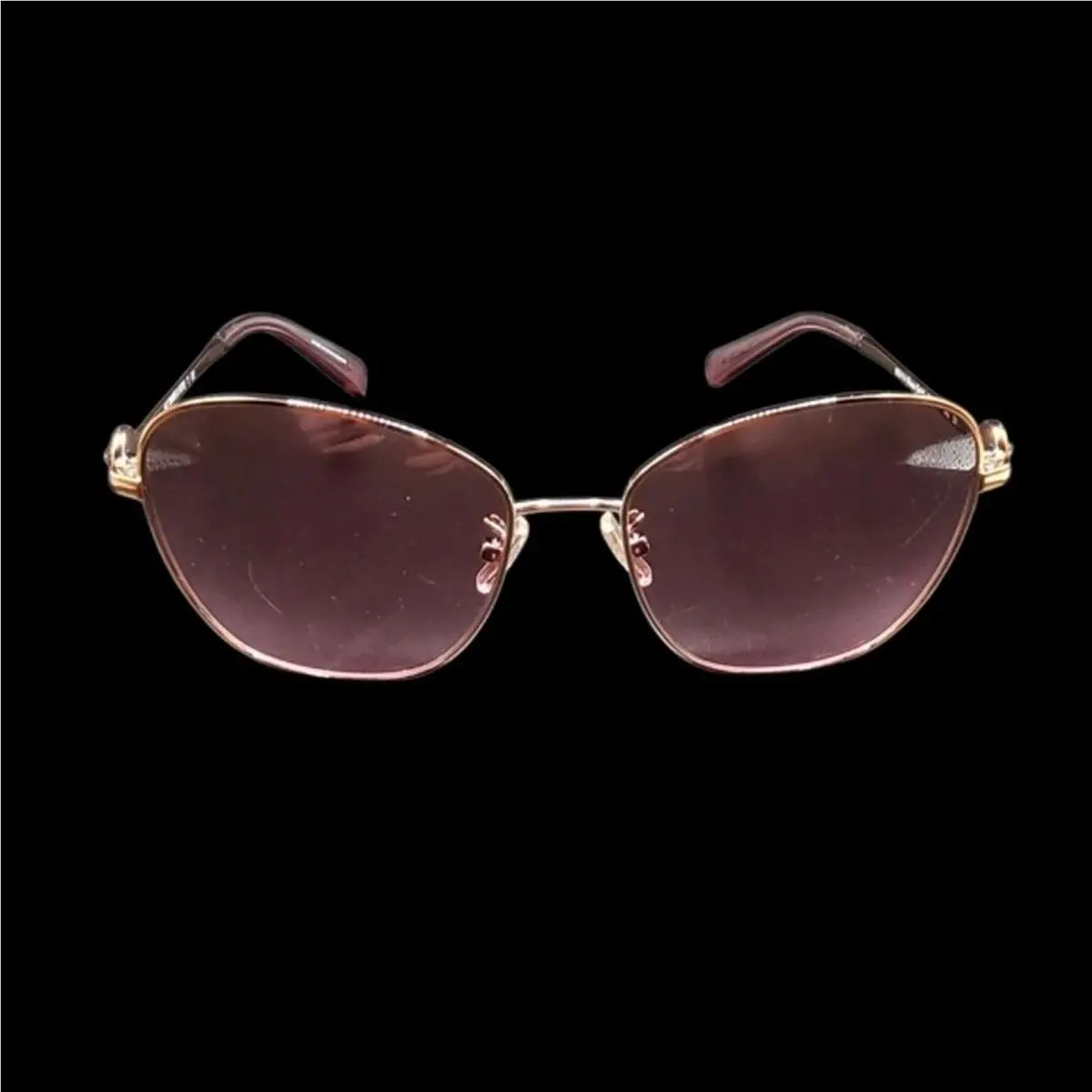 Women`s Pilot Sunglasses Rose Gold Round 56MM UV Protection by Coach
