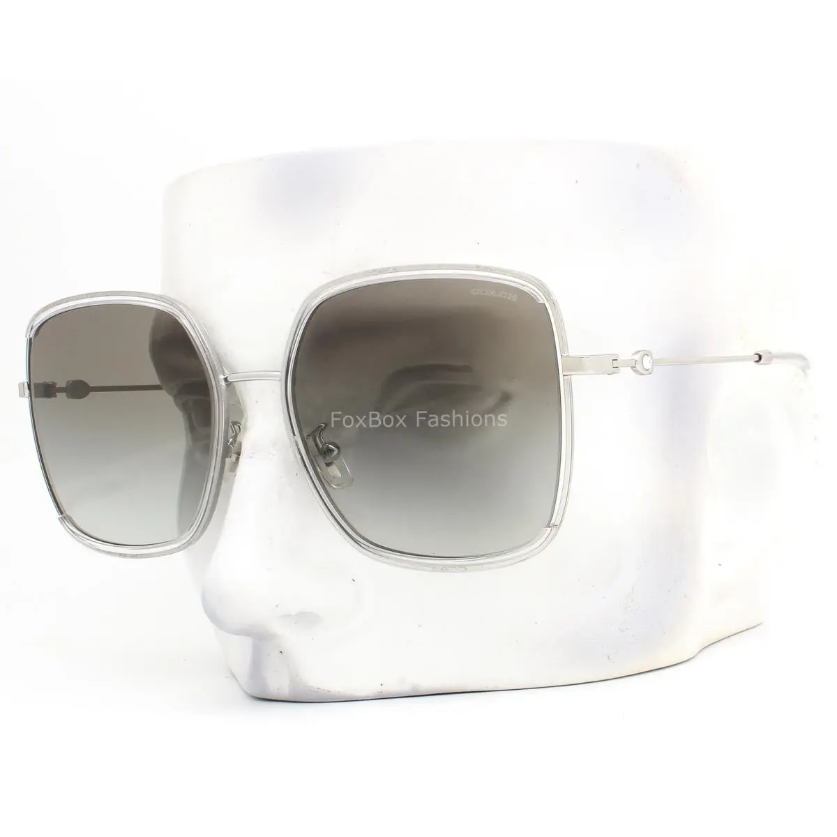 Sunglasses HC 7139BD 940911 Polished Clear Silver Gray Gradient W/case by Coach