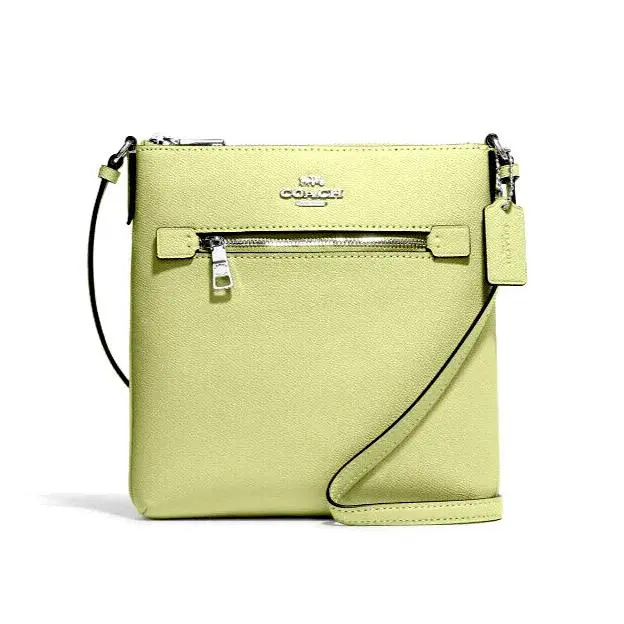 CE871 Mini Rowan File Bag Crossgrain Leather Pale Lime by Coach