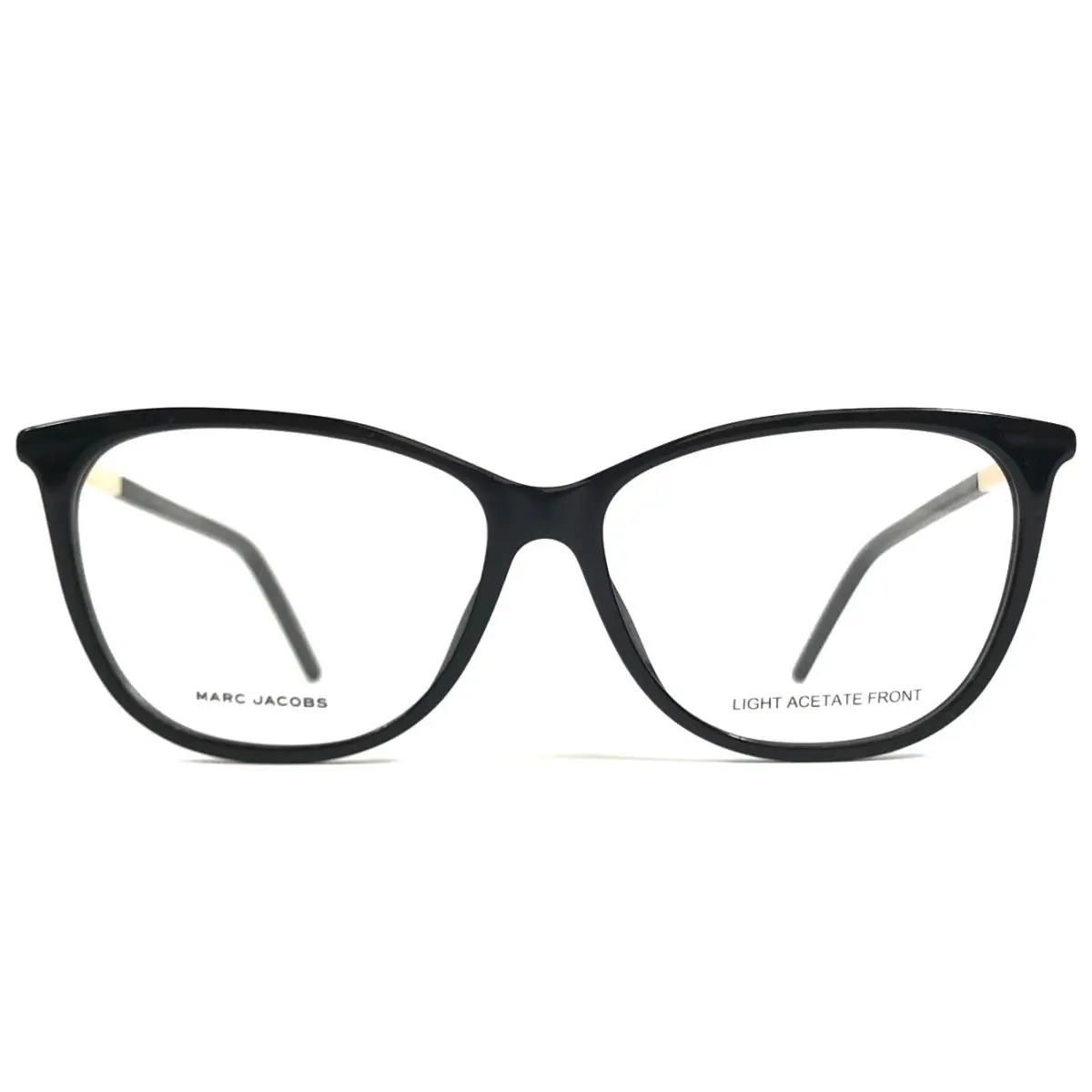 Eyeglasses Frames 706 807 Black Gold Cat Eye Full Rim 55-13-145 by Marc Jacobs