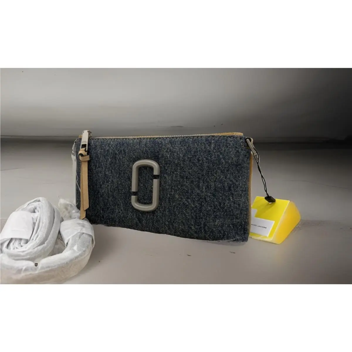 The Snapshot Denim Cotton Convertible Pochette Shoulder Bag by Marc Jacobs