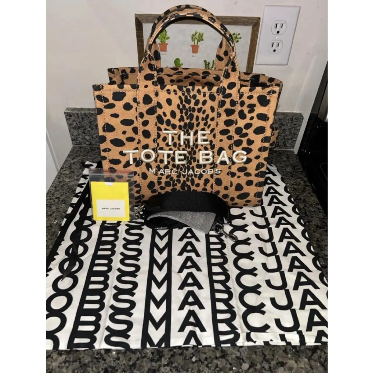 The Tote Bag Leopard Print with Dust Bag Read Long Strap Care Card by Marc Jacobs