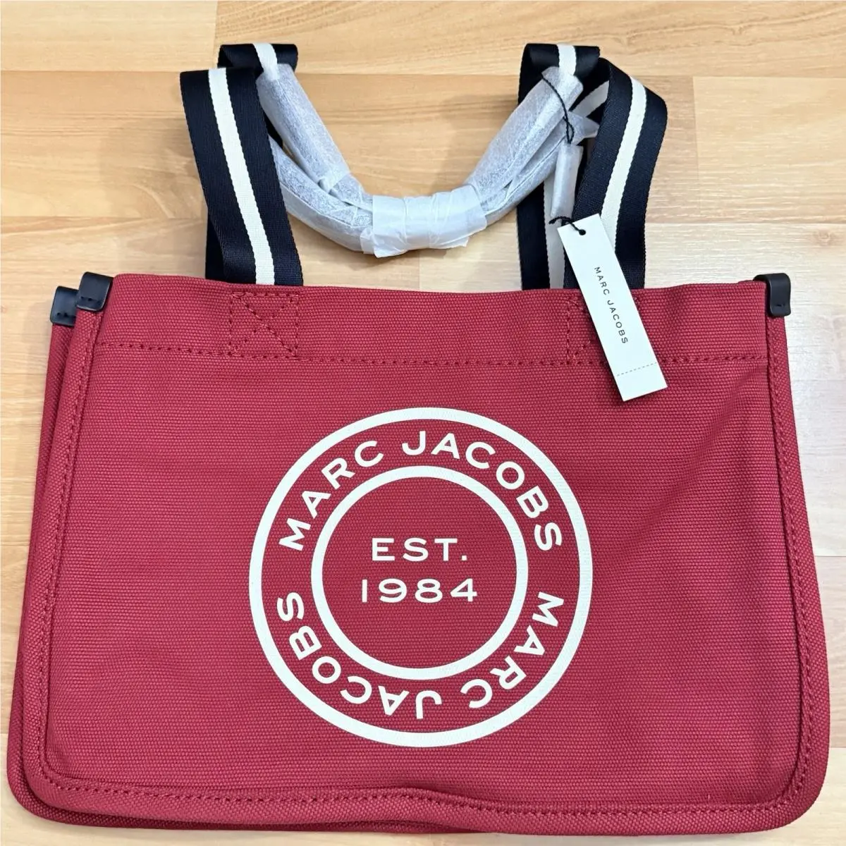 Marc Jacobs Signet Canvas Medium Tote Red with Tags