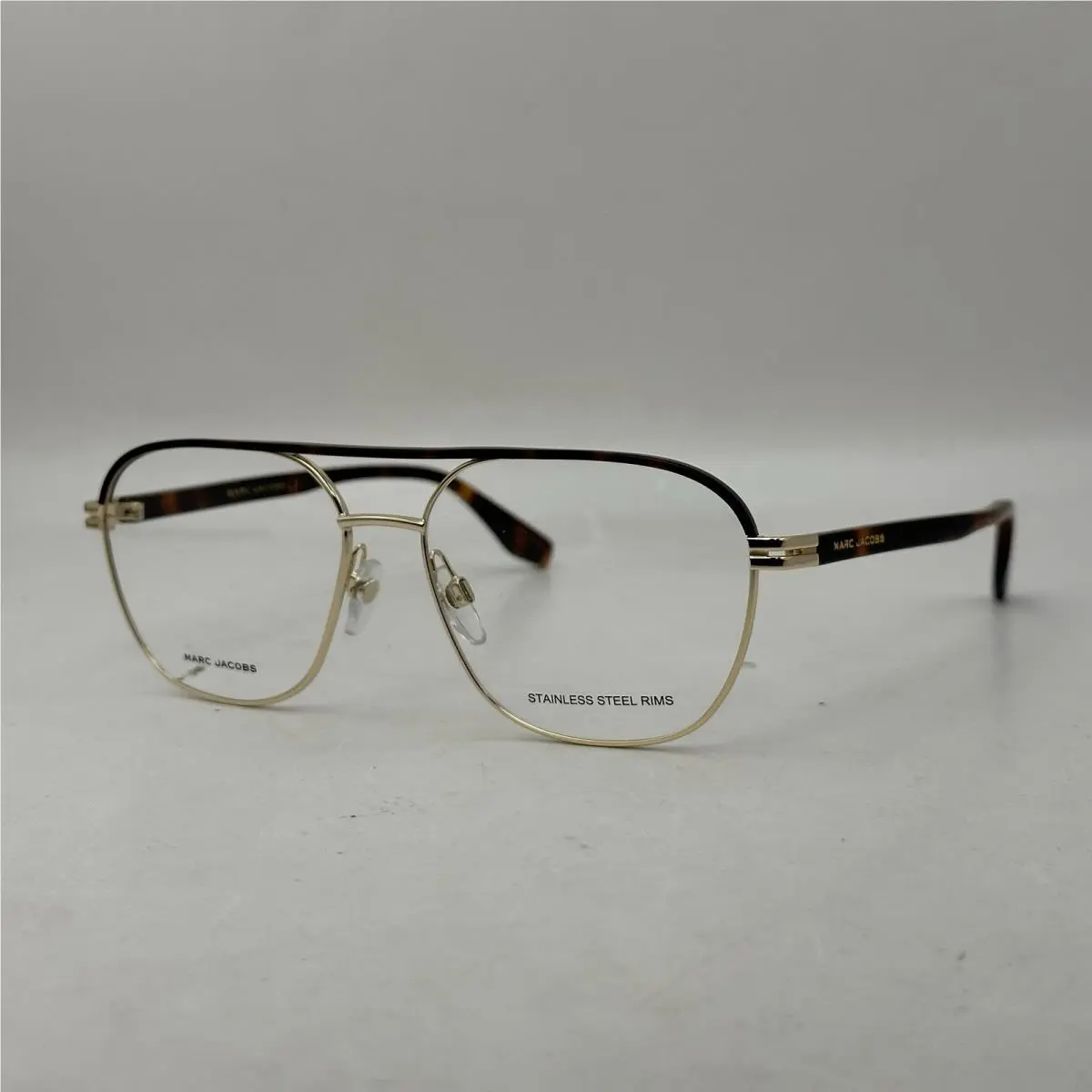 Mens Aviator Double Bridge Eyeglasses Marc 571 Havana/gold by Marc Jacobs