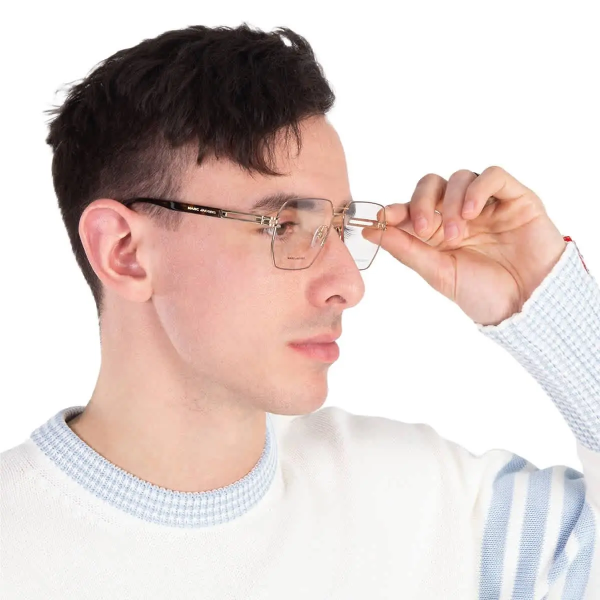 Marc Jacobs Demo Navigator Men`s Eyeglasses Marc 635 001Q 59 Marc 635 001Q 59