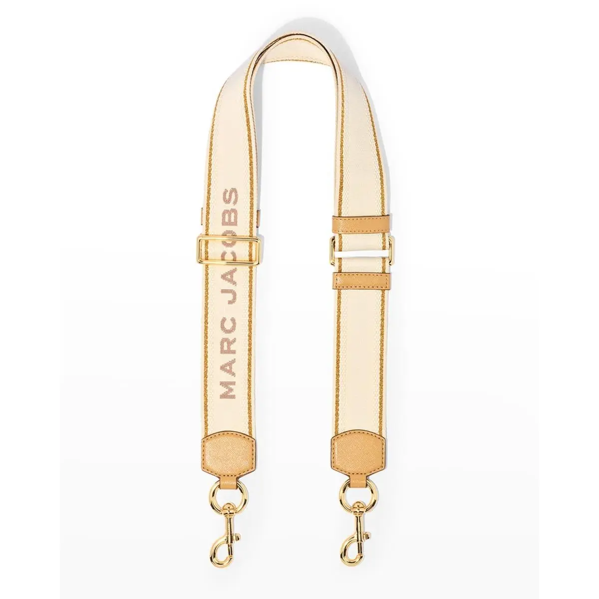 L39540 Neutral Multi Ivory Logo Webbing Strap 57 by Marc Jacobs