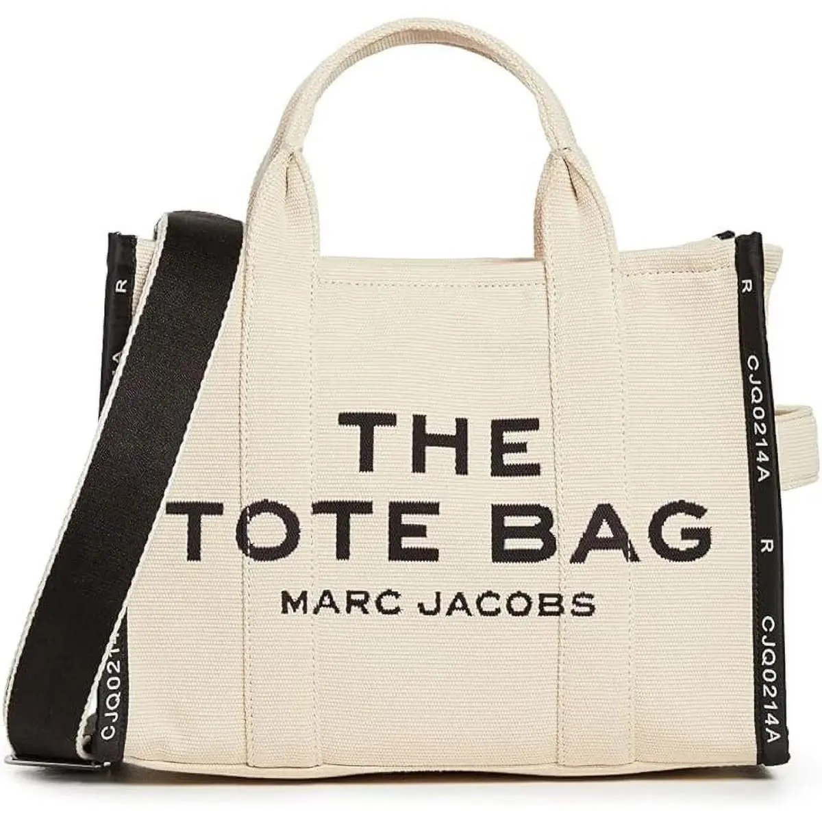 Marc Jacobs The Tote Crossbody Bag Medium Jacquard Canvas Warm Sand