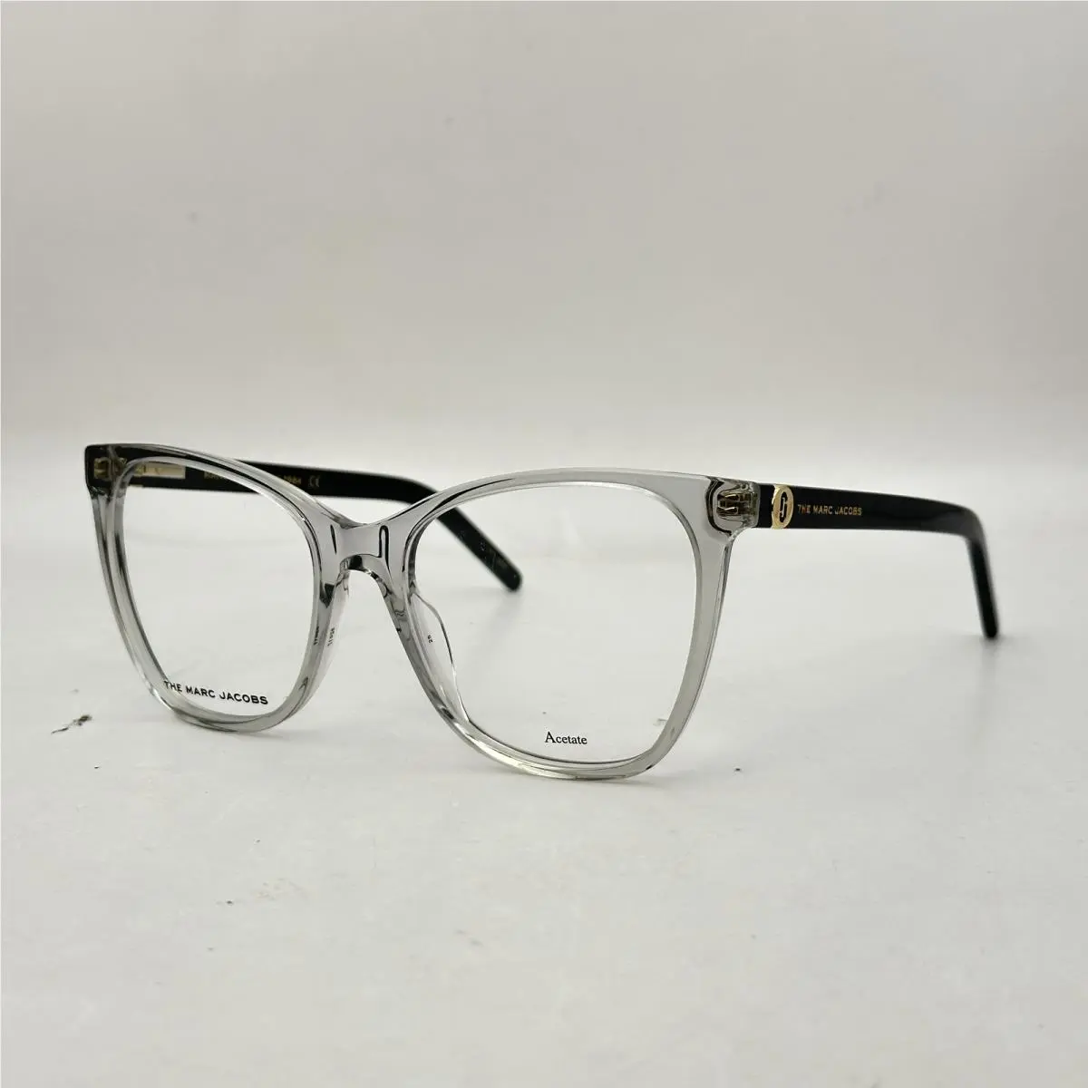 Womens Square Cat Eye Acetate Eyeglasses Marc 600 Clear/black by Marc Jacobs