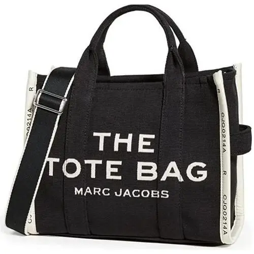 The Tote Bag Medium Jacquard Black White Crossbody Bag by Marc Jacobs
