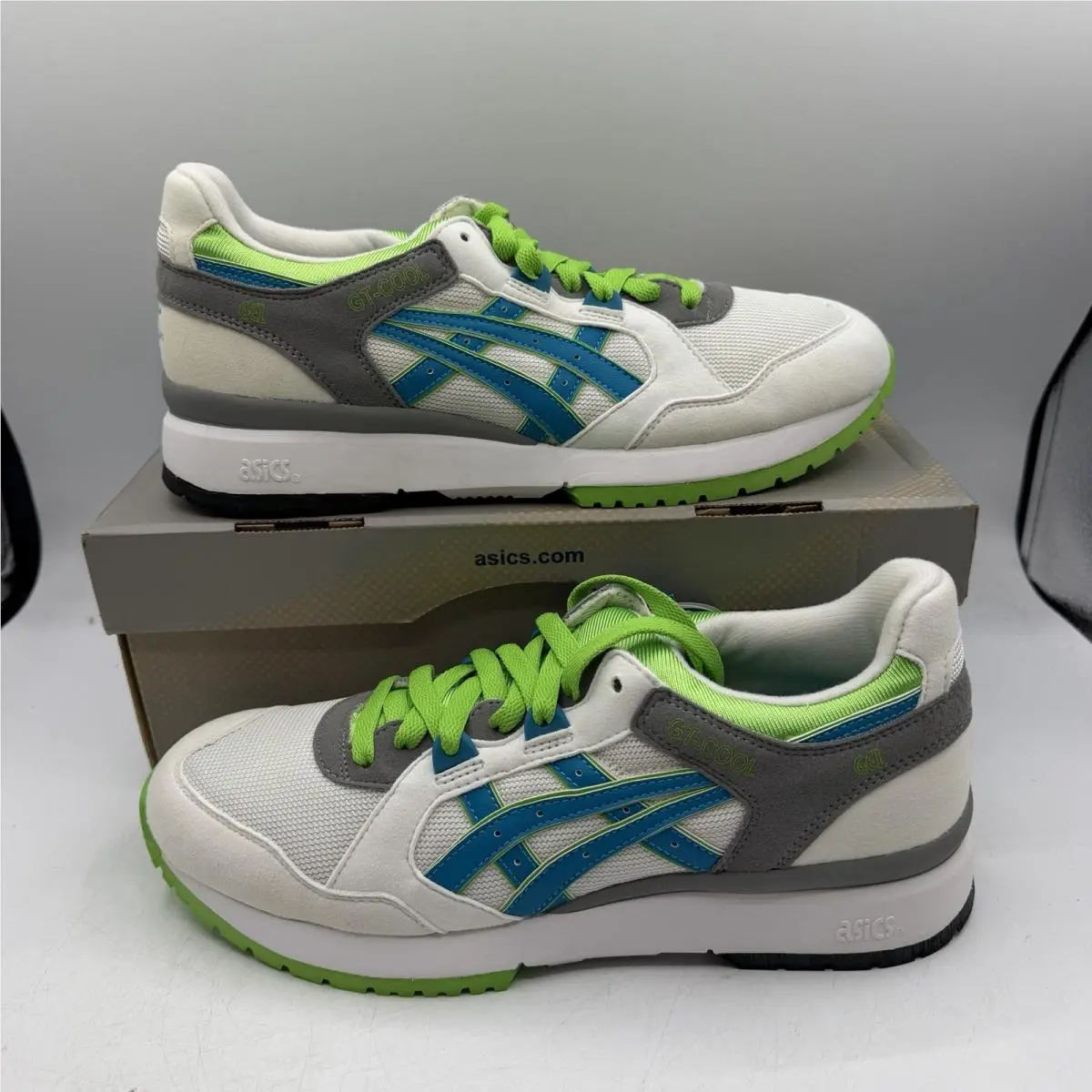 Asics Gt-cool Running Shoes Men Size 8.5 White/pacific Blue Sneakers H311N 0146