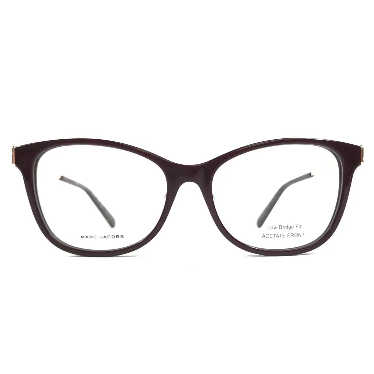 Marc Jacobs Eyeglasses Frames 769/F Lhf Burgundy Gold Cat Eye Full Rim 54-16-145