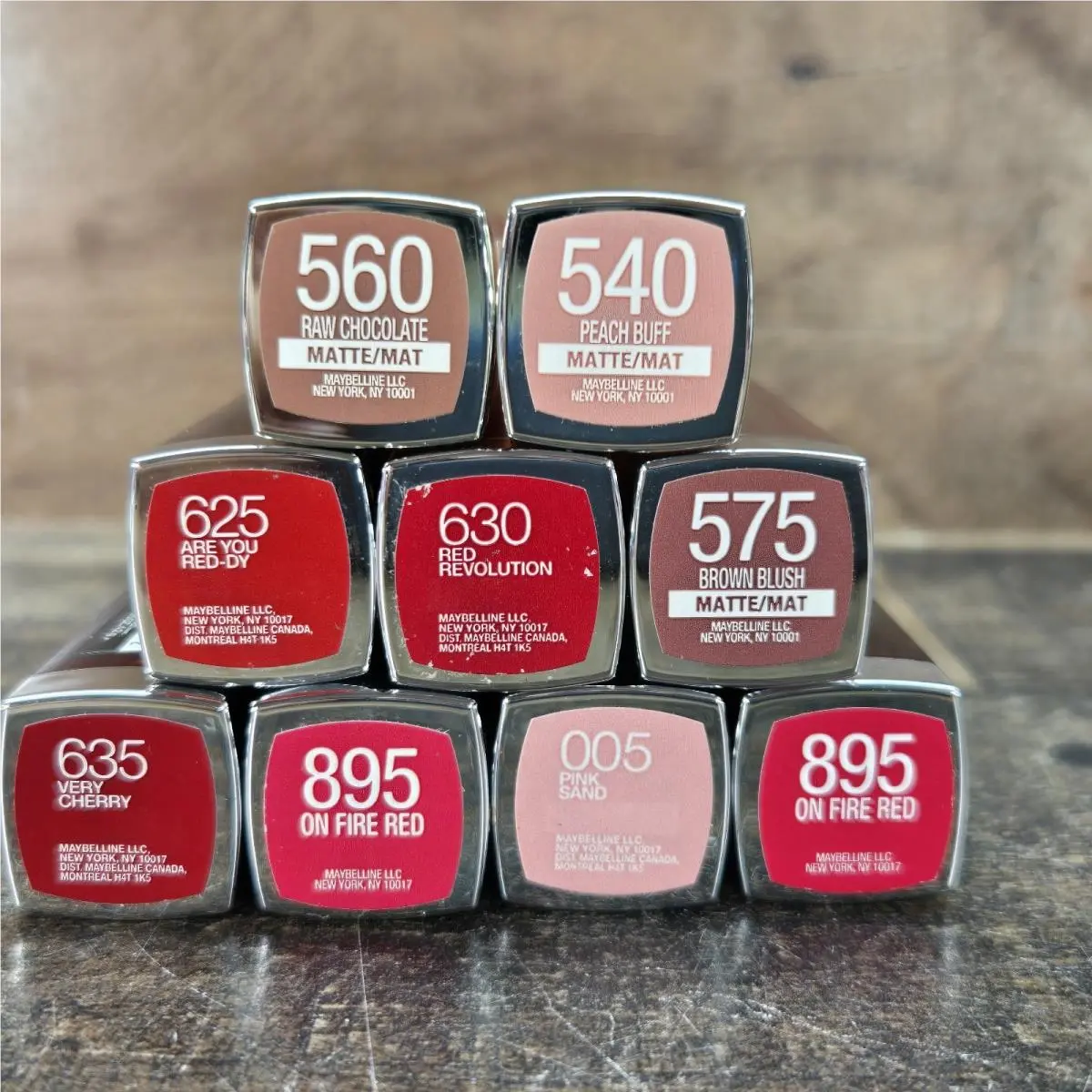 Maybelline Color Sensational Lipstick Assorted Colors Lot Of 9