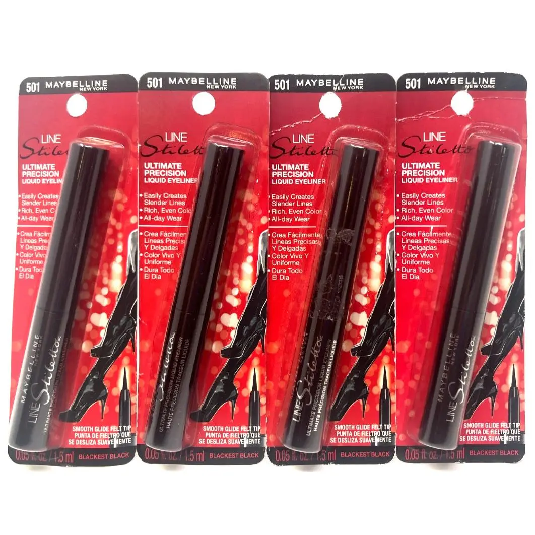 4  Line Stiletto Liquid Eyeliner 501 - Blackest Black by Maybelline