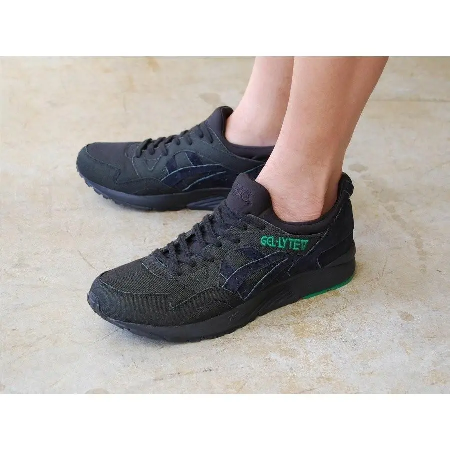 Asics Gel Lyte V H7LTQ8490 Black Green Men`s Running Shoes Size 12 US