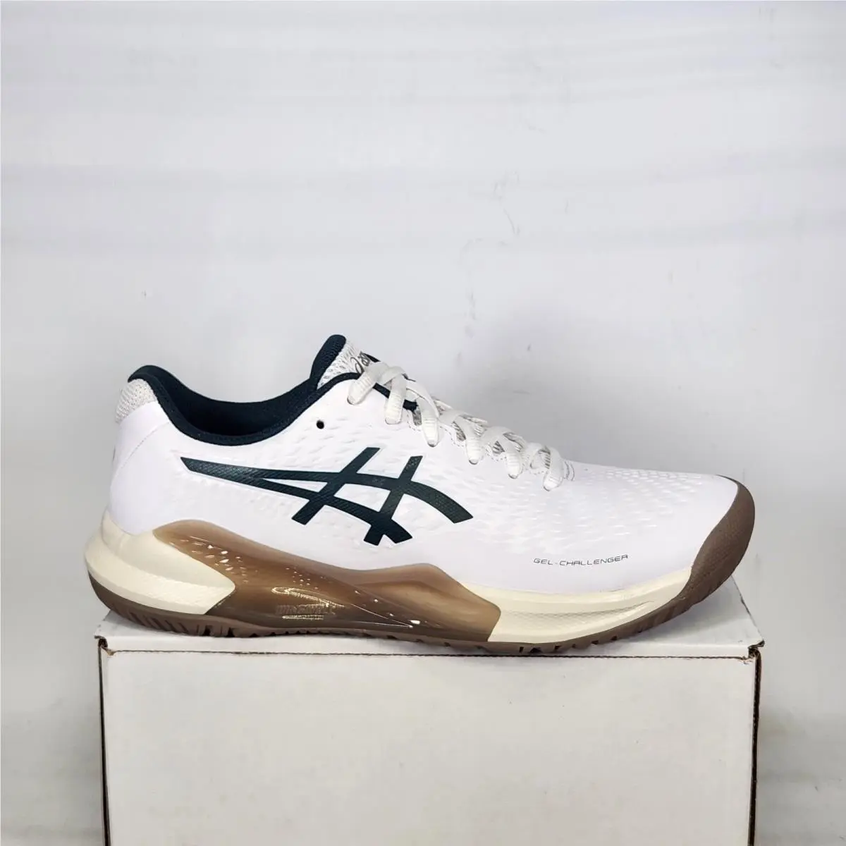 Asics Gel-challenger 14 Tennis Shoes Men Size 7 White Saxon Green 1041A405-104