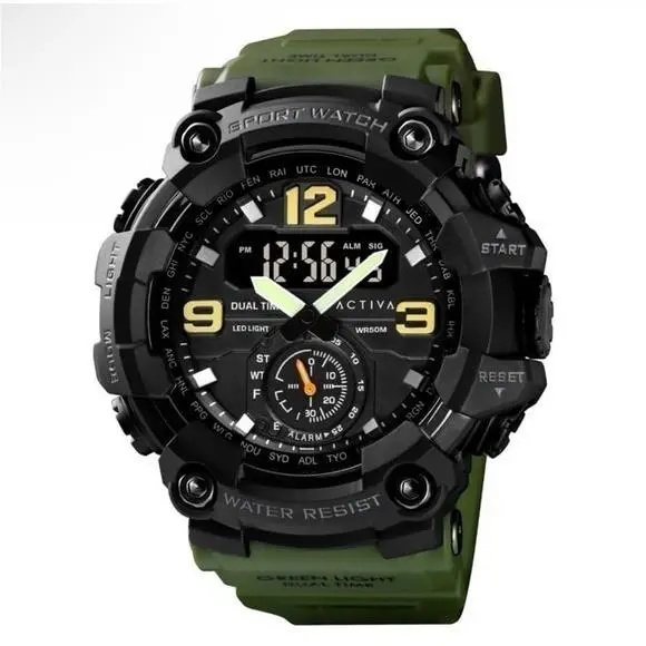Invicta Activa X Blackops Chronotrek Men`s 56mm Digital Watch Army Green ACW1637-002