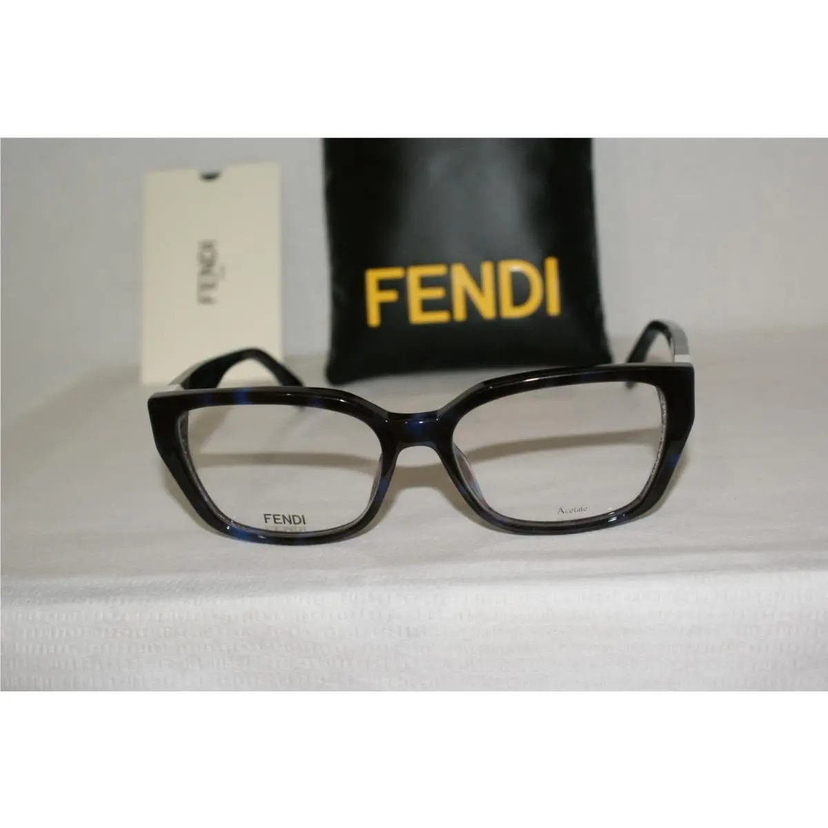 Eyeglasses 0169 Havana/blue/ivory Ybv 52-16 W Case by Fendi