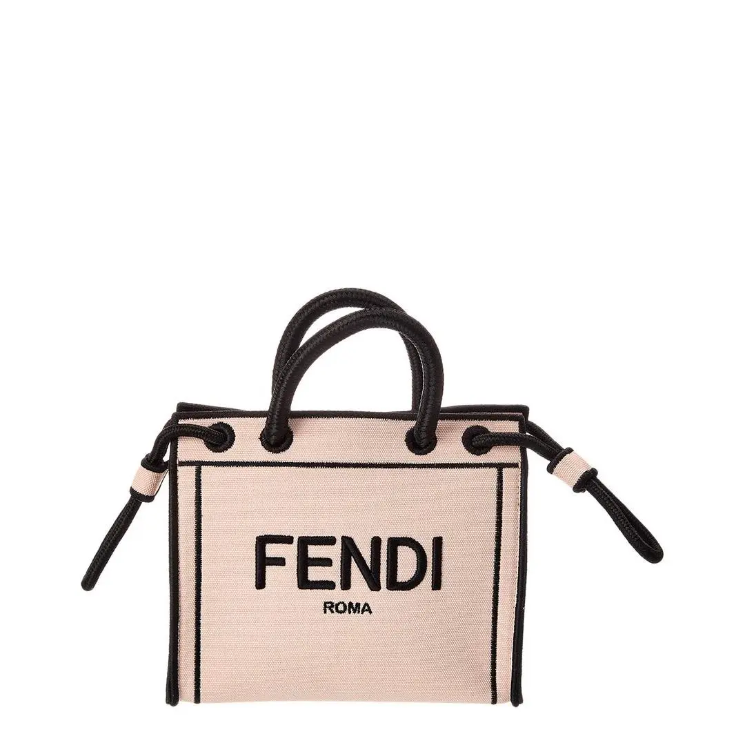 Roma Mini Canvas Tote Pre-loved Women`s Pink by Fendi