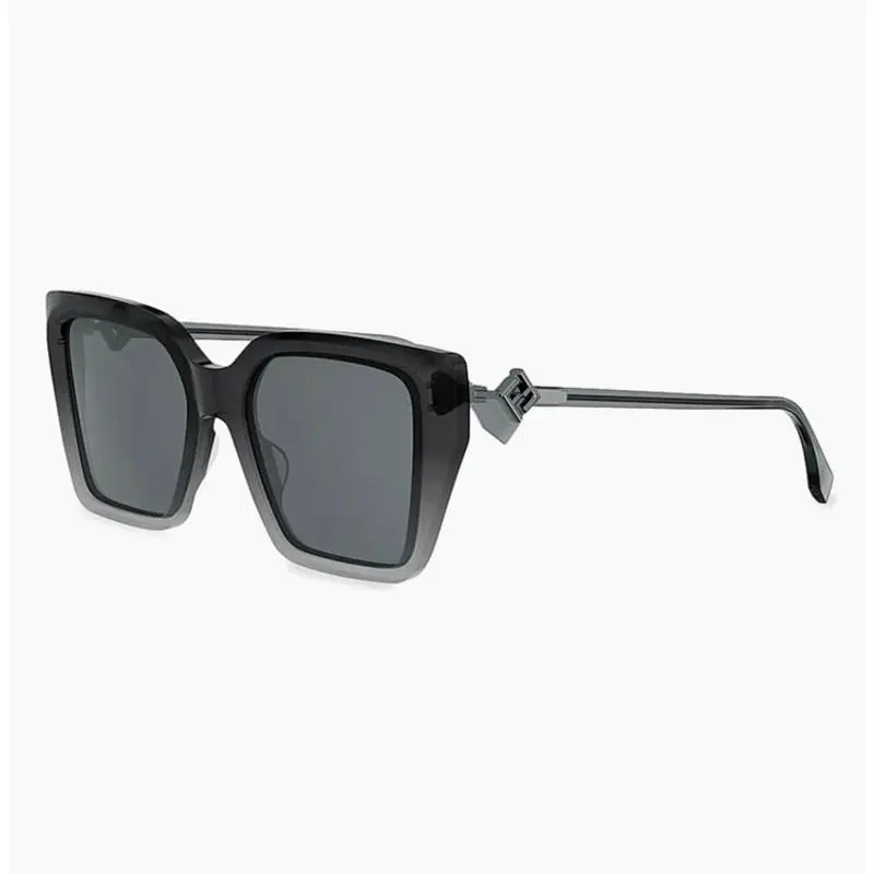 FF Diamonds Square Sunglasses 54mm Grey Gradient Luxe Statement Chic by Fendi