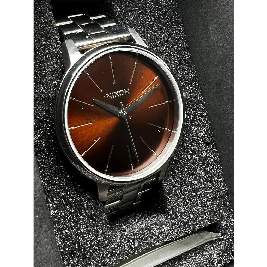 Kensington Watch A099 400 Brown Face Stainless Watch and Band by Nixon