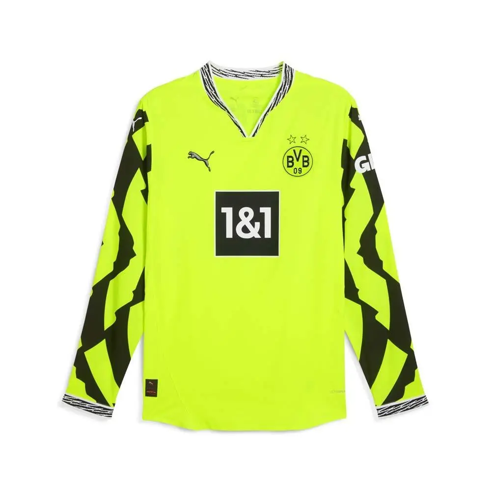Puma Bvb Anniversary Authentic Vneck Long Sleeve Jersey Bvb Anniversary Vneck Long Sleeve Jersey Mens Yellow 776