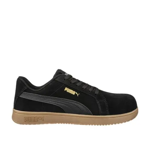 Puma Safety Men`s Iconic Low Composite Toe EH Heat Resistant Work Shoe Black/gum