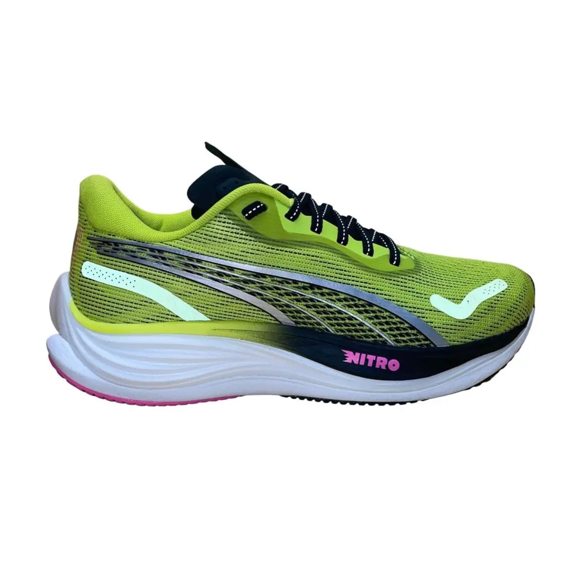 Women’s Lime Pwr Black Mesh Velocity Nitro 3 Psyrush Running Shoes Size 8.5 by Puma