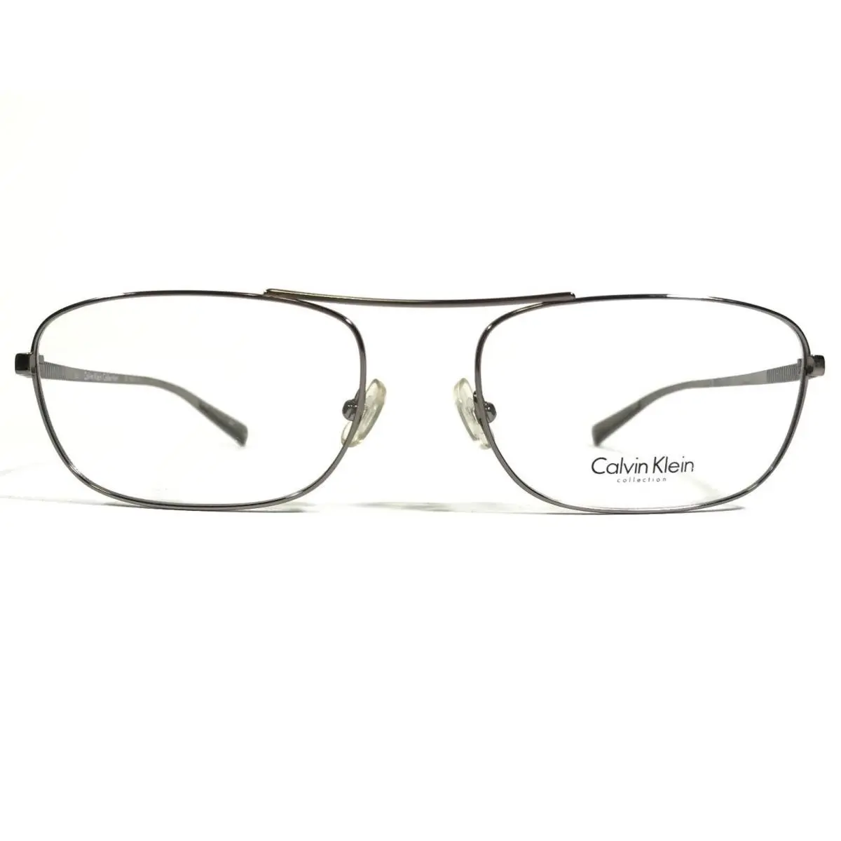 CK 7483 033 Eyeglasses Frames Silver Square Full Rim 55-18-140 by Calvin Klein