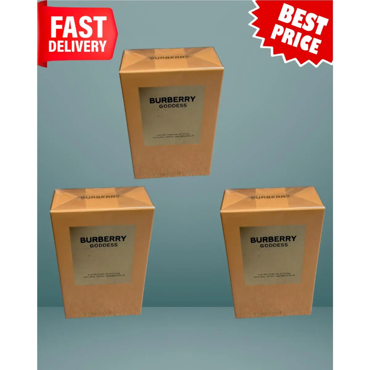 Burberry Goddess by Burberry 3.3 oz Edp Cologne Perfume For Women Pack of 3