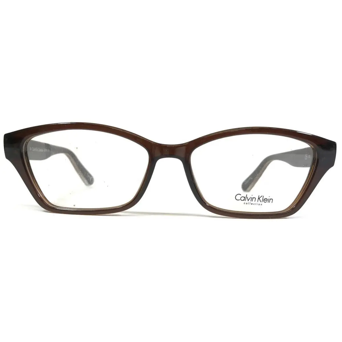 Eyeglasses Frames CK7853 208 Brown Cat Eye Full Rim 53-15-135 by Calvin Klein