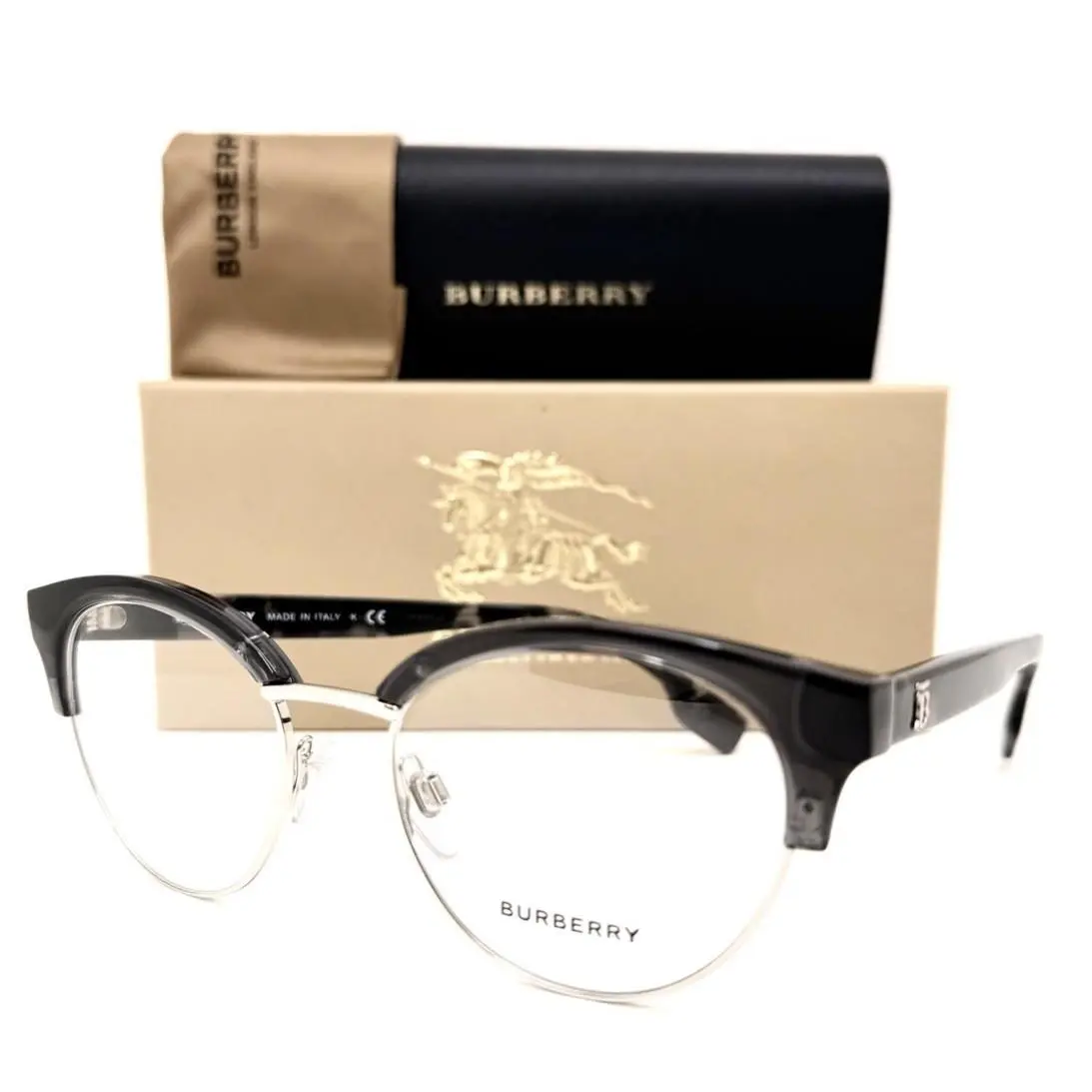 Eyeglasses B 2316 3870 Grey/silver 51-18-140 with Case by Burberry