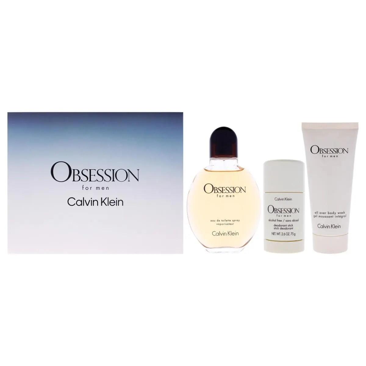 3 Pack Obsession by Calvin Klein For Men - 3 Pc Gift Set