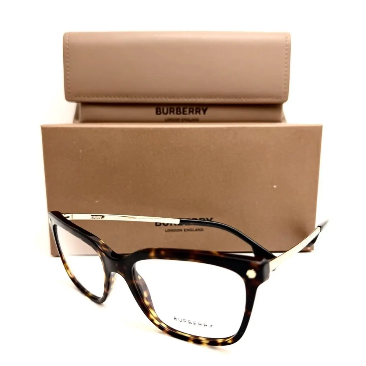 Burberry Eyeglasses Hart B 2319 3002 Dark Havana 52-17-140 with Case