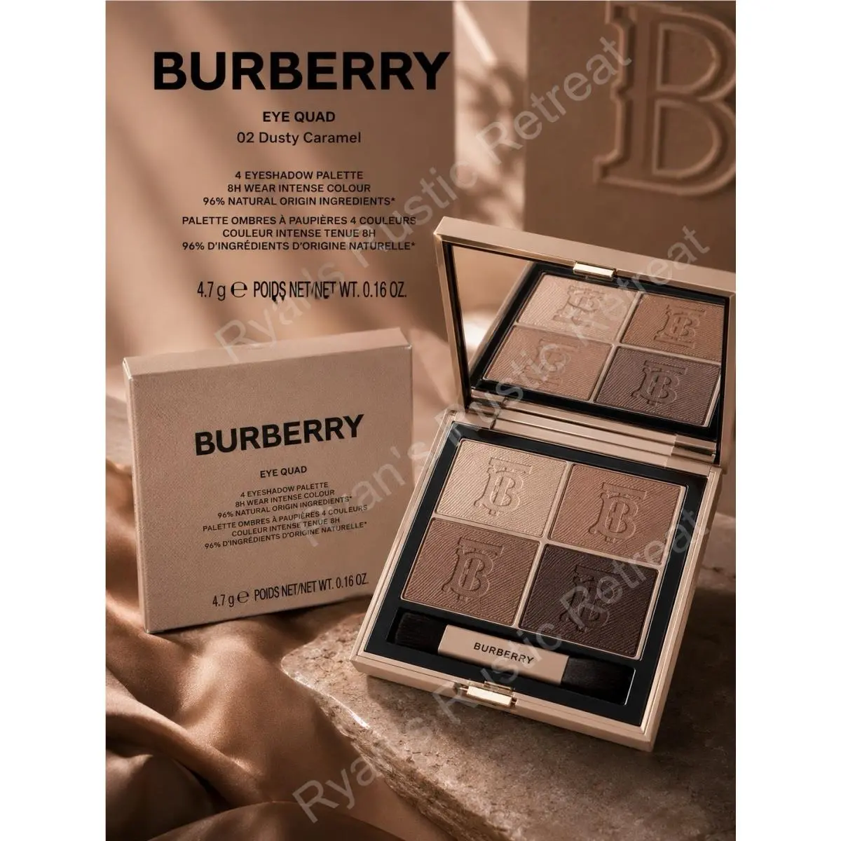 Eye Quad – Dusty Caramel No. 02 4.7 g / 0.16 oz Eyeshadow Palette by Burberry