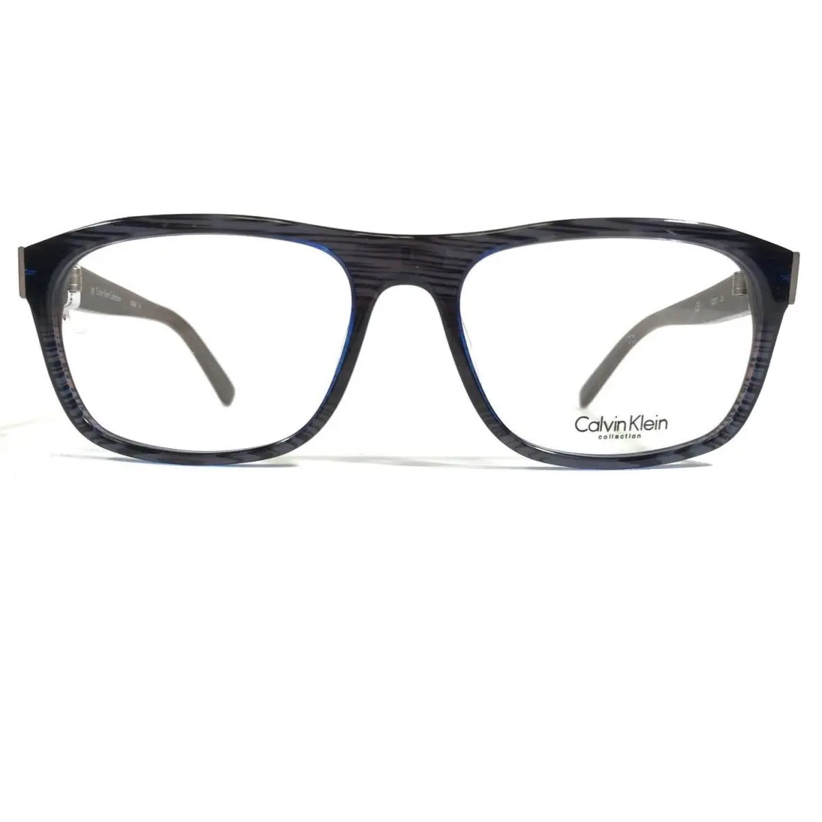CK7886 414 Eyeglasses Frames Brown Blue Horn Full Rim 53-17-135 by Calvin Klein