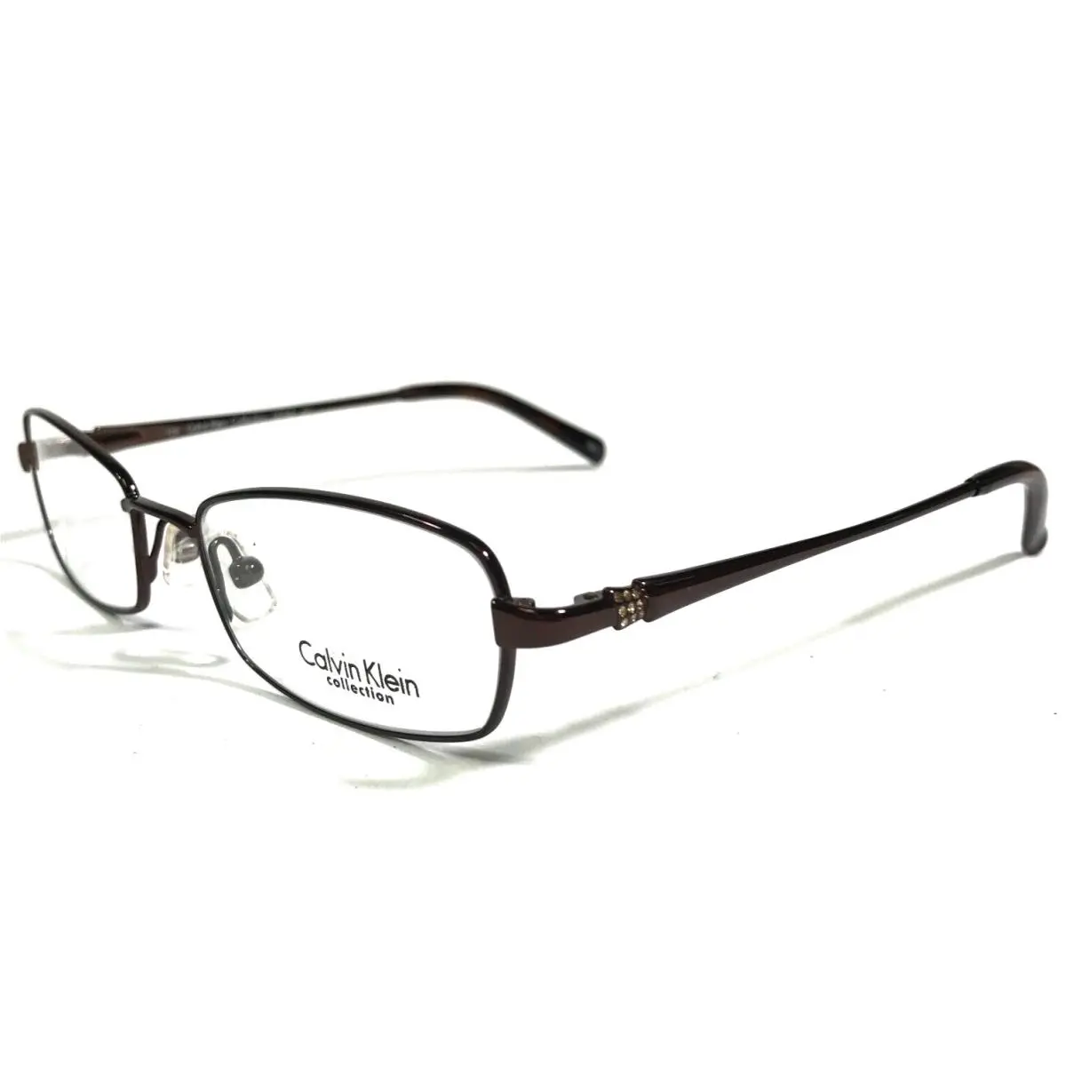 Eyeglasses Frames CK7423 207 Shiny Brown Rectangular 49-17-130 by Calvin Klein