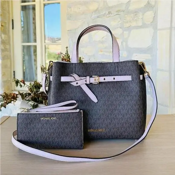 Emilia Large Crossbody Handbag/wallet Option Bundle 2 Pcs by Michael Kors