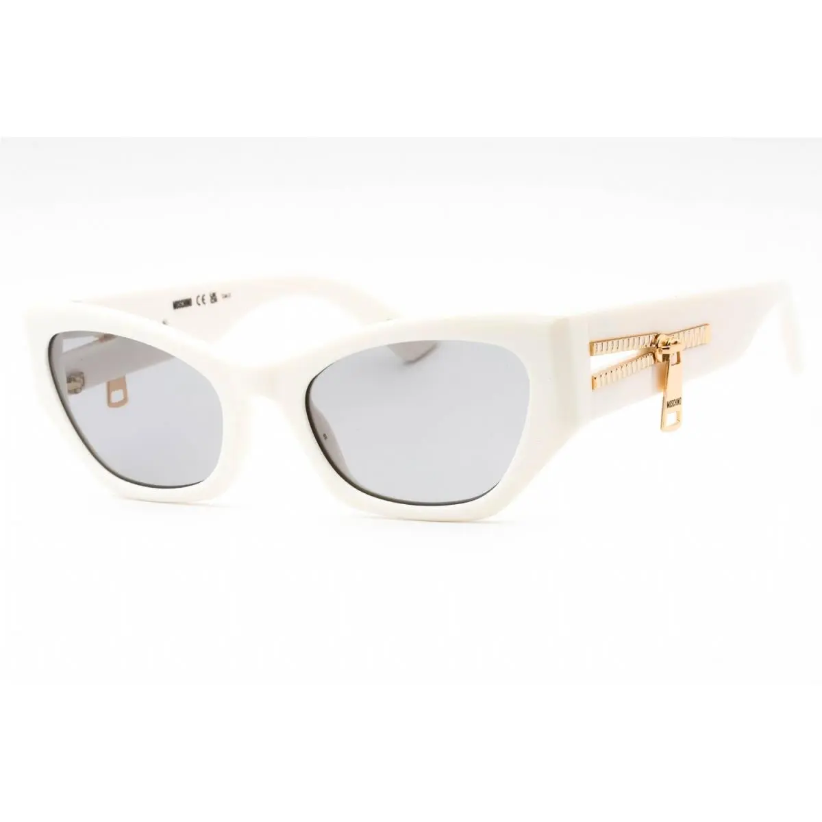 MOS159 S Szj IR Sunglasses Ivory Frame Gray Lenses 55mm by Moschino