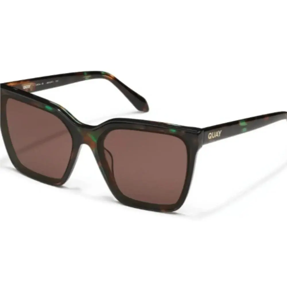 Quay Australia Level Up Sunglasses Tortoise Brown Green by QUAY