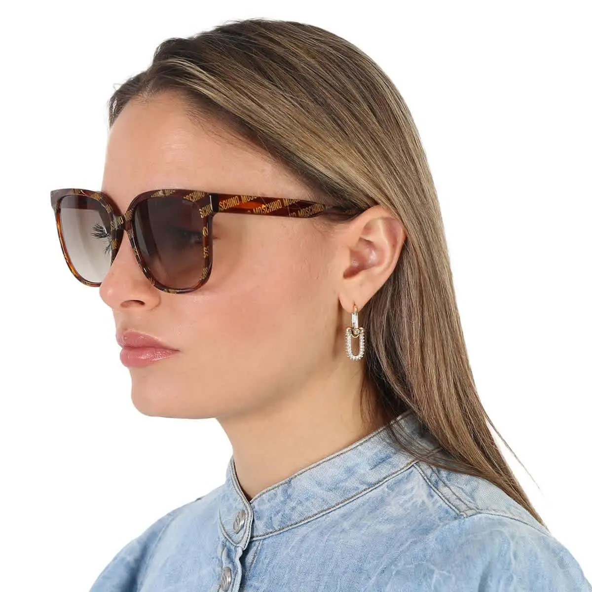 Moschino Brown Gradient Square Ladies Sunglasses MOS134/F/S 0H7P/HA 58