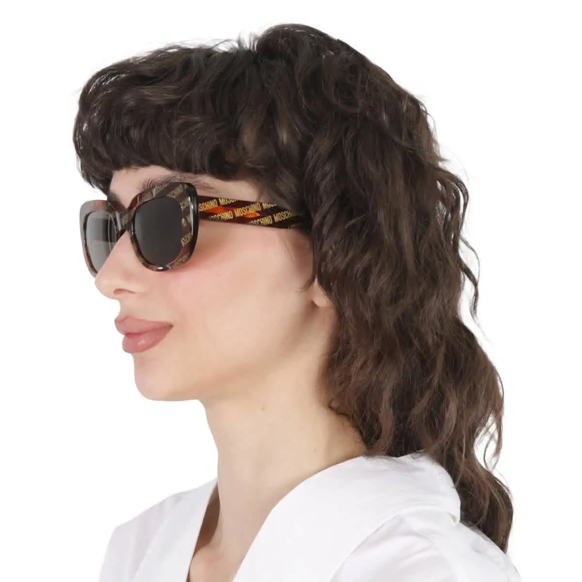 Moschino Grey Square Ladies Sunglasses MOS132/S 02VM/IR 53 MOS132/S 02VM/IR 53