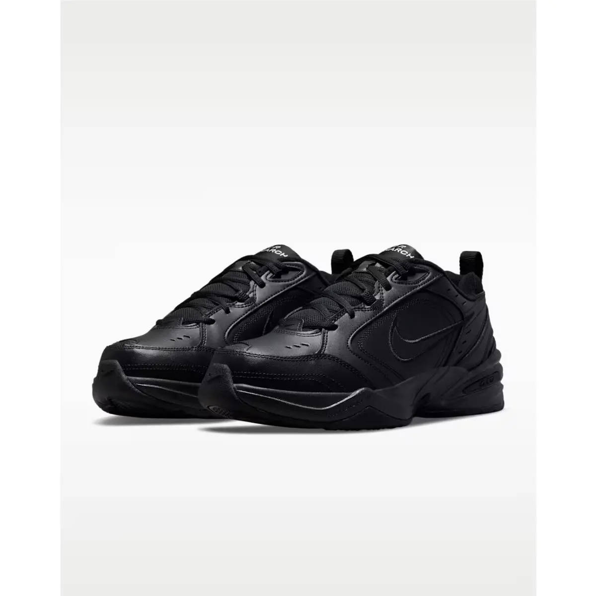 Nike Air Monarch IV 416355-001 Sneaker Mens Black Leather Workout Shoes ZOGG3008