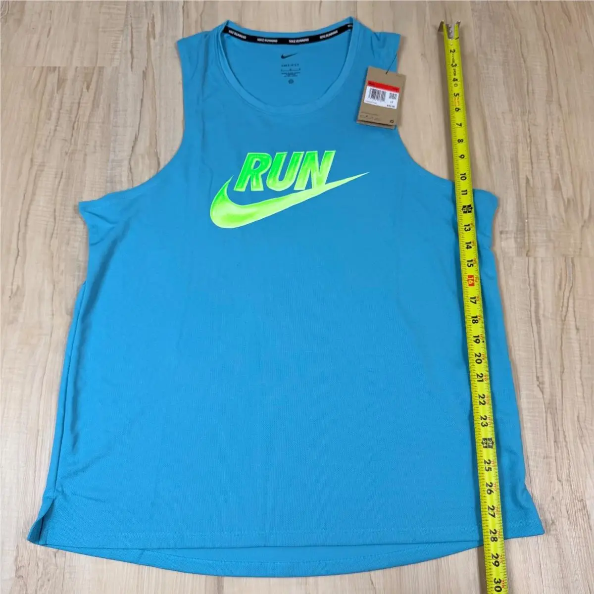 Nike Set Tank Top Shorts Running Sportswear Set Blue Green Size L M