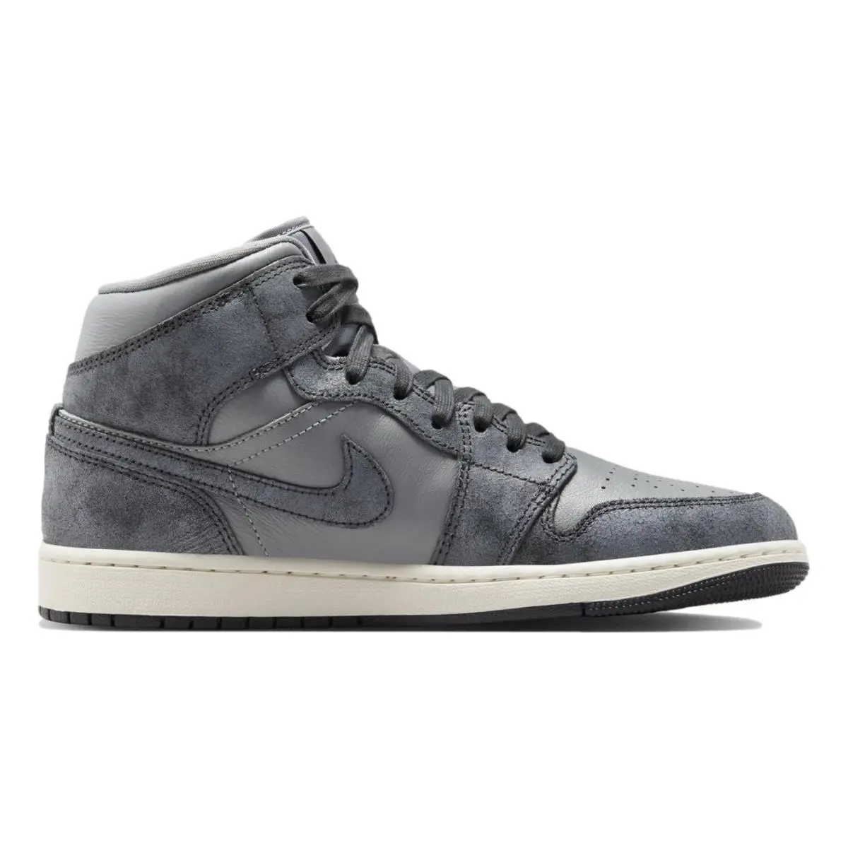 Nike shoes - Women`s Air Jordan 1 Mid SE - FJ3448-001 - Smoke Grey 6