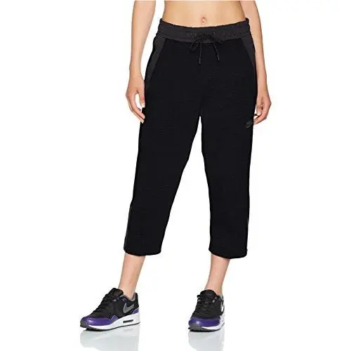 Nike Women`s Tech Fleece Cropped Pants Black 831711-010-M