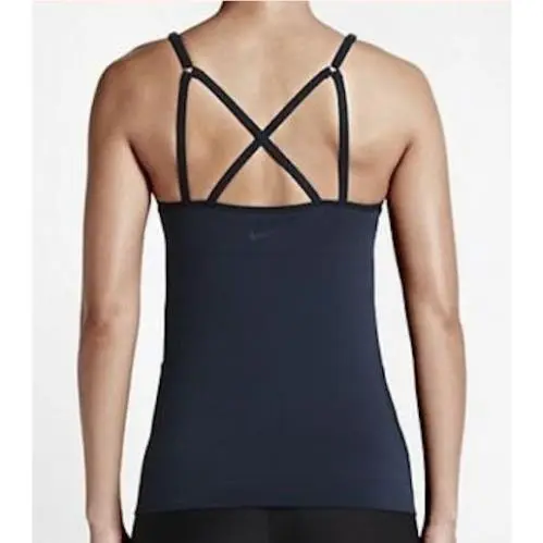 Nike clothing - NIKE Zoned Sculpt Strappy Tight Training Tank Top - 807559 - Blue 0