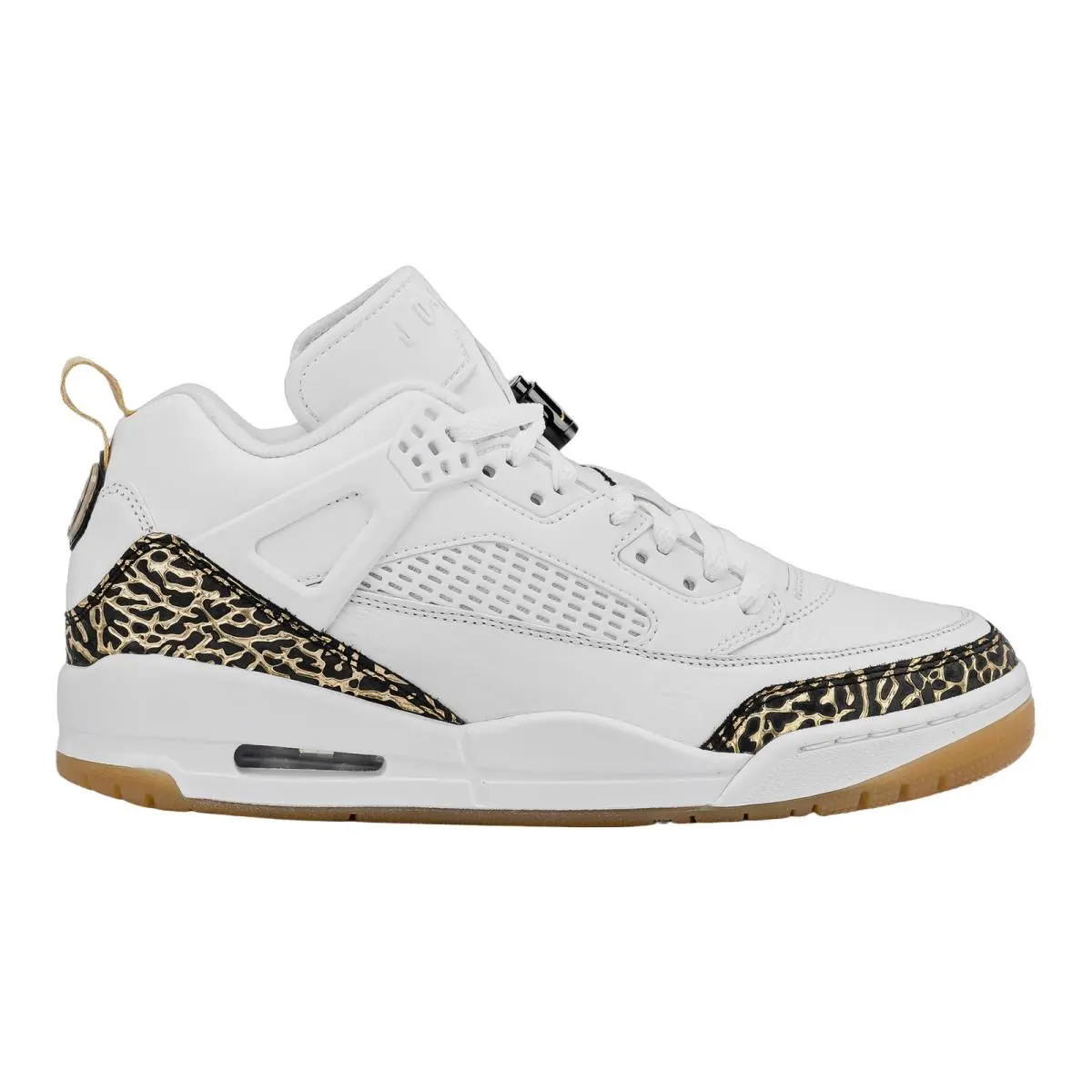 Jordan Spizike Low Black Denim Everyday Casual Sneakers Shoes Mens Size 8-14 - White/Black/Metallic Gold