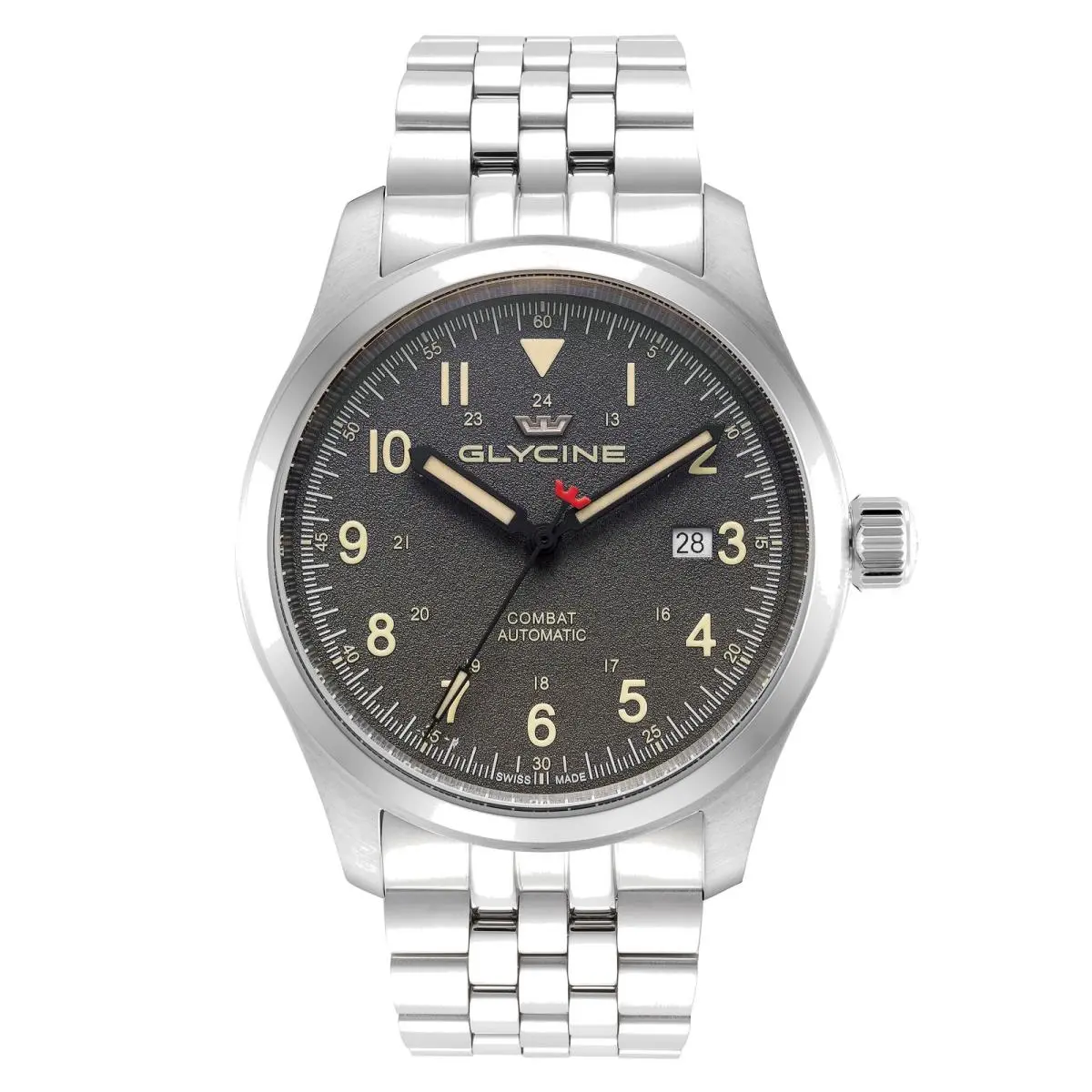 Glycine Men`s Combat Field 42mm Automatic Stainless Steel Watch GL0561