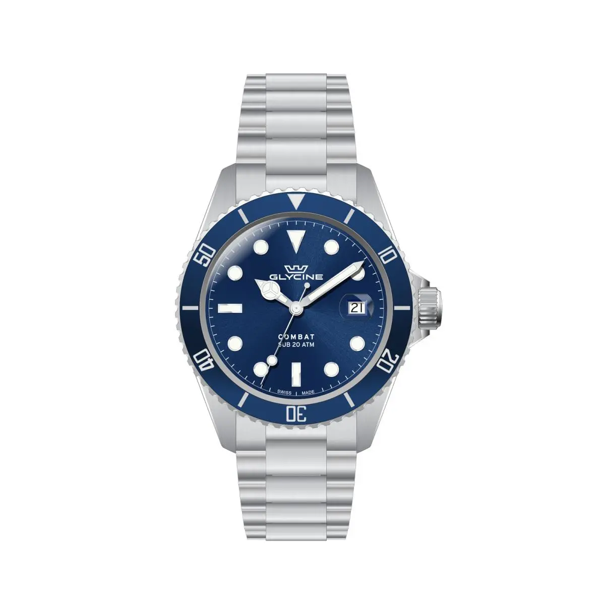 Glycine Men`s Combat Quartz 40mm Watch GL1064