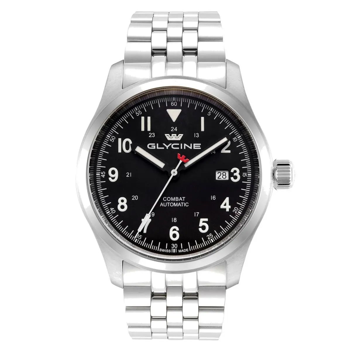 Glycine Men`s Combat Field 42mm Automatic Stainless Steel Watch GL0558